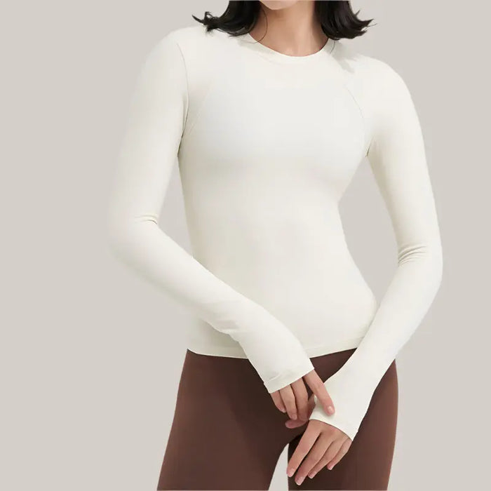 Yoga Clothes Women's Running Top Light Ivory