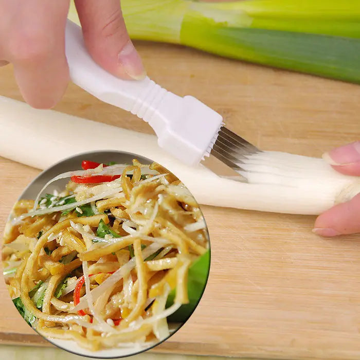 7-Blade Stainless Steel Green Onion Slicer, 16 cm