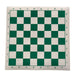 PU Leather Chess Board Mat – 42 × 42 cm, Board Only Green white
