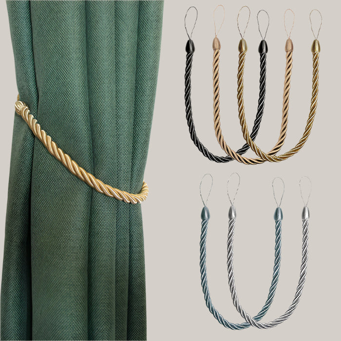 Modern Rope Curtain Tiebacks, Pair