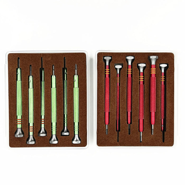 6-Piece Watch Movement Screwdriver Set – Green
