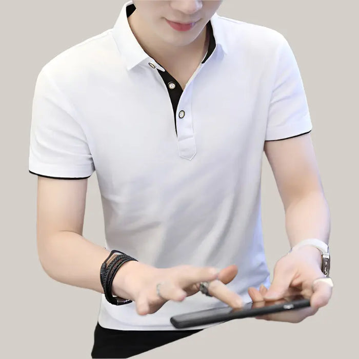 Polo Shirt For Men White and black