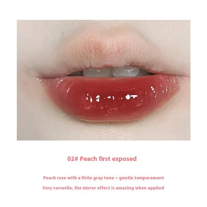 2.2 mL Mirror-Finish Lip Gloss – 6 Shades 02Peach Initial Dew 2.2ML