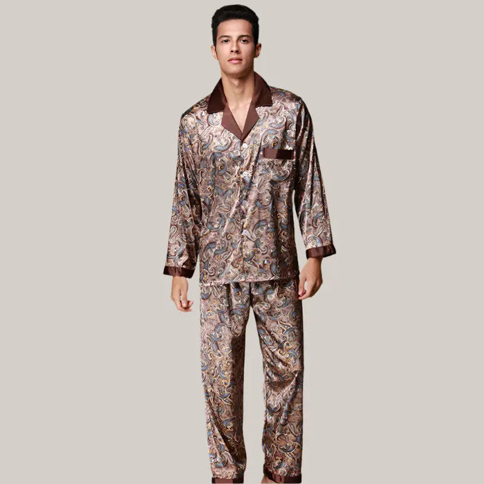 Silk pajamas set Photo Color