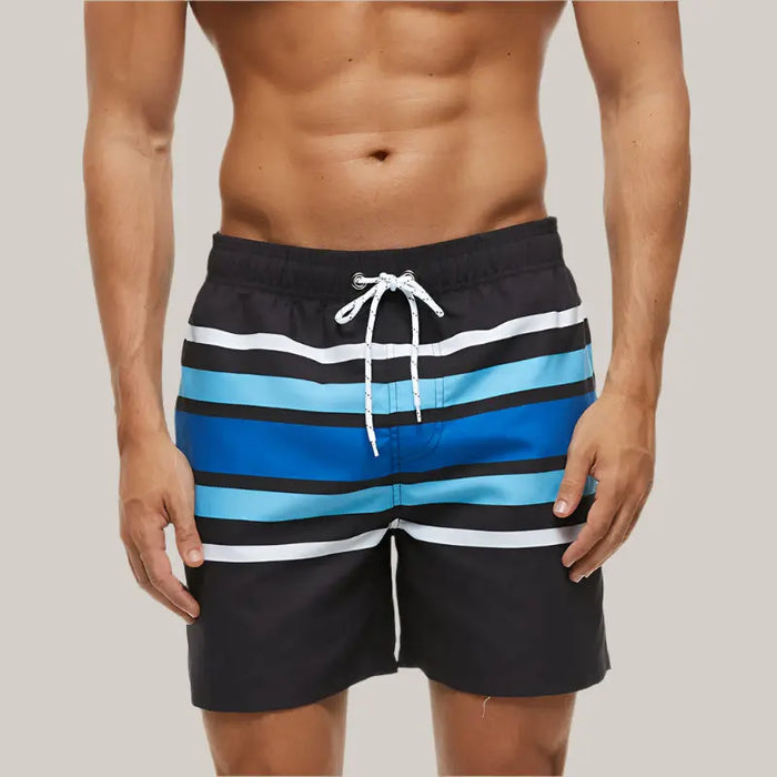 Beach shorts man Blue stripe