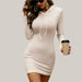 Long Sleeve Dresses For Women Apricot