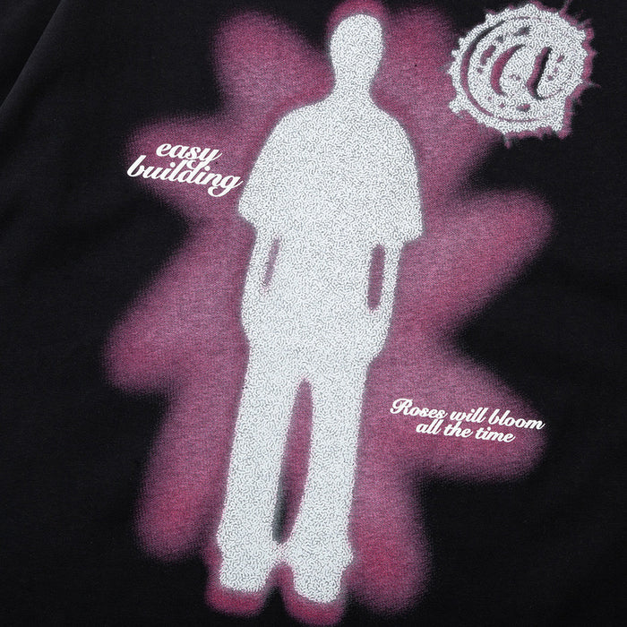 Human Shadow Print Men Summer Clothing