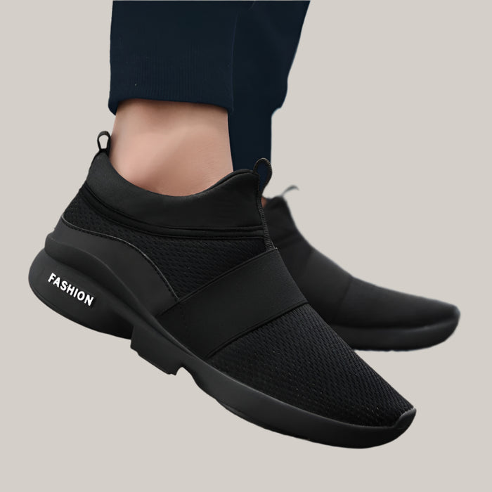 Breathable Athletic Loafers Black