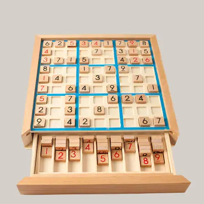 Wooden Sudoku Board Game – 23 cm, 3 Colors