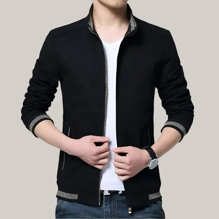 New Spring Autumn Men Casual Jacket Black1