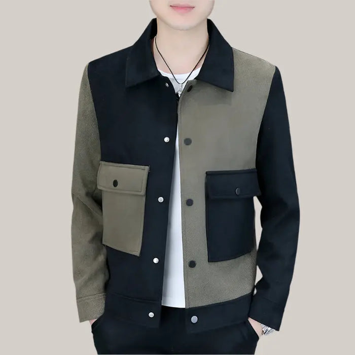 Collar Jacket Men Black