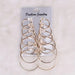 Electroplated Iron Hoop Earring Set – 6 or 12 Pairs Gold 6 Pairs Suit