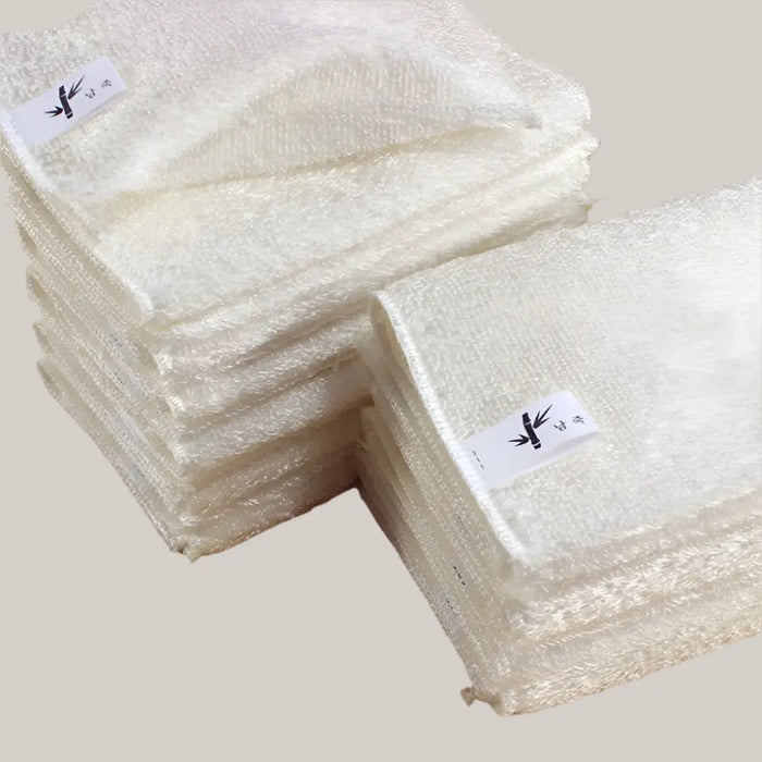 5-Pack Reusable Bamboo Fiber Dish Cloths, 30 × 26 cm Q5pcs