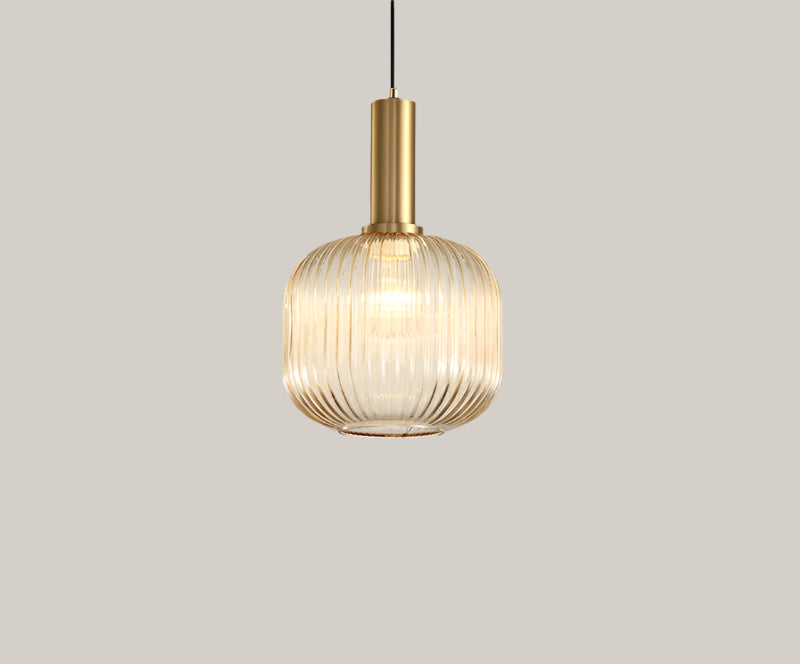 Bar Glass Chandelier Retro Lamps Large cognac color B