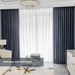 Modern Flannel Room-Darkening Curtain Panel Dark Gray