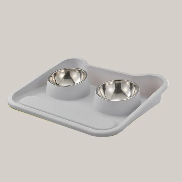 Pet Feeding Bowl for Cats and Dogs Gray