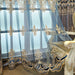 European Embroidered Chenille Room-Darkening Curtain Fabric Dark Yarn