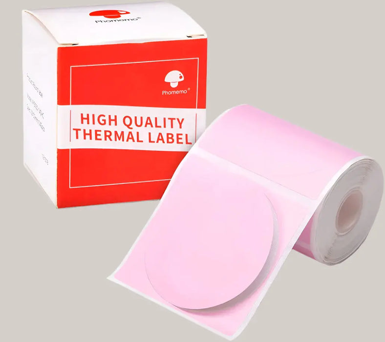 New Handheld Bar Code Printer Pink Round 50X50mm