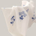 Blue Floral Embroidered Cotton Fabric, 150 × 50 cm