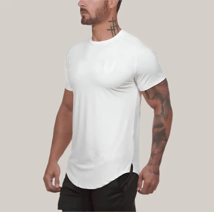 New Gym Wear Plain Shirts White