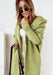 Women's Hooded Knit Cardigan Apple green