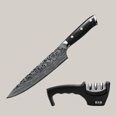 4116 Molybdenum-Vanadium Steel Kitchen Chopper Knife + sharpener