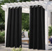 Modern Polyester Room-Darkening Curtain Panel Black