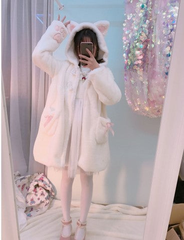 Women Winter Cartoon Fur Coats