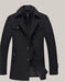Men Woolen Coats Winter Slim Fit Black