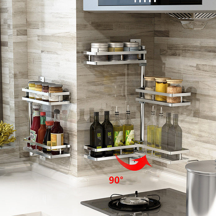 304 Stainless Steel Wall-Mounted Kitchen Shelf, 30 kg Capacity