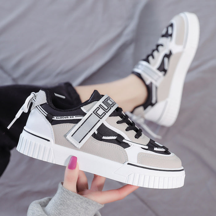 Women's White Casual Sneakers Black