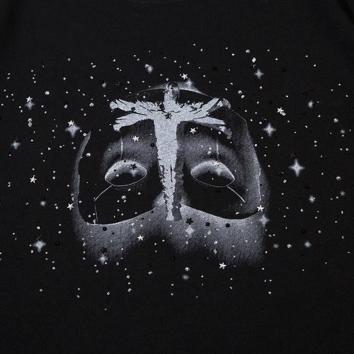 Mask Printed Short-sleeved T-shirt For Men