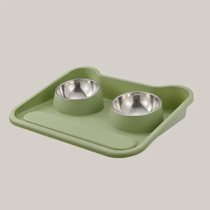 Pet Feeding Bowl for Cats and Dogs Green