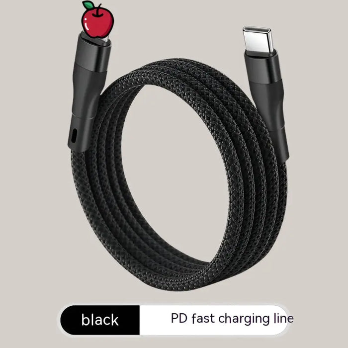 The Data Cable Is Suitable For 15 Charging Cables Black Type C to Apple 29w