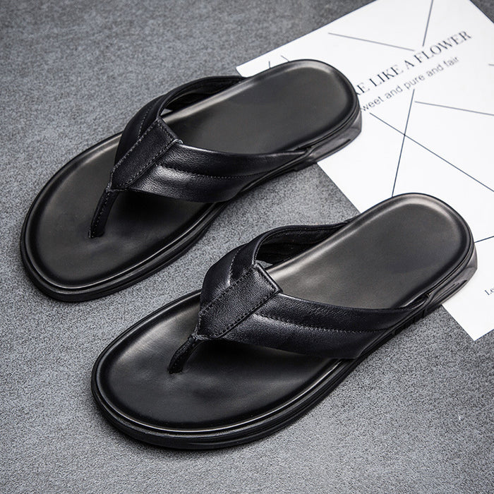 Leather Flip-flops Beach Slippers