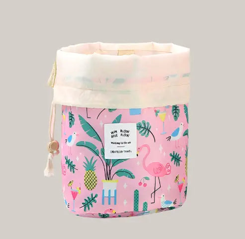Polyester Cosmetic Storage Bag – 23 × 16 cm, 9 Designs Pink Flamingos