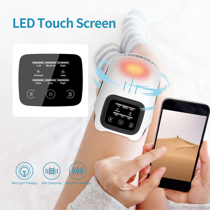 Massager Rechargeable Pain Relief Infrared Laser Vibration Knee Massager