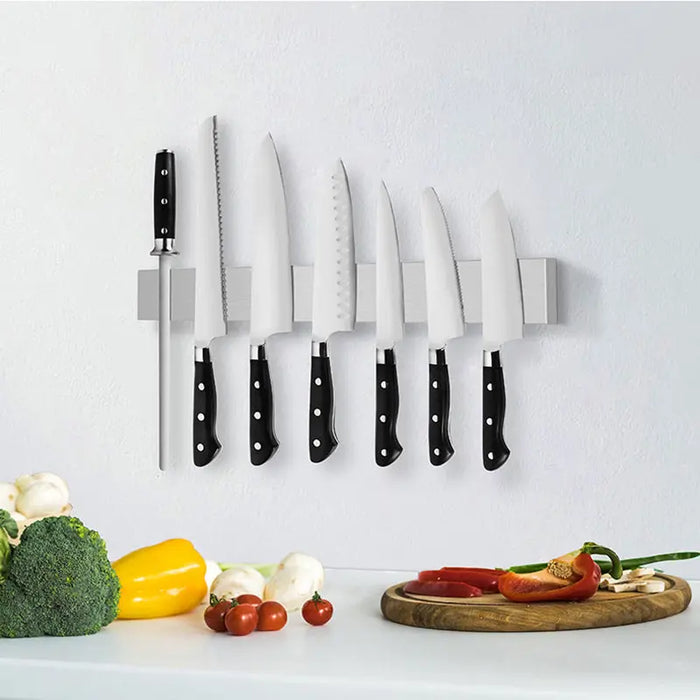 Wall-Mounted Stainless Steel Knife Holder, 30–60 cm