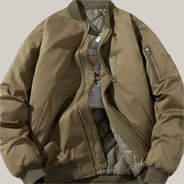 Thickening Embroidery Pilot Jacket Men