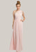 Western Bridesmaid Dresses Pink 05Diagonal Shoulder