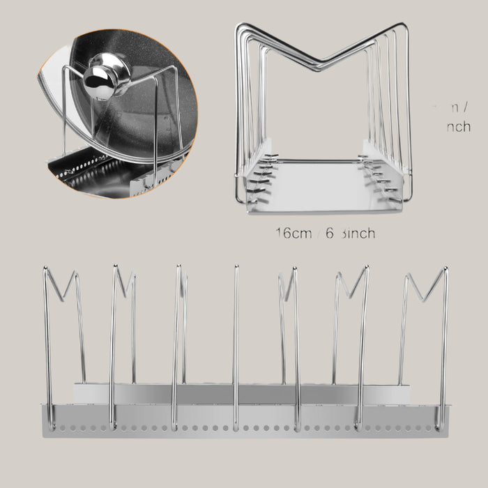 5- or 7-Tier Stainless Steel Pot and Pan Organizer Rack