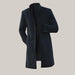 Fashion Winter Men's Trench Long Jackets Black