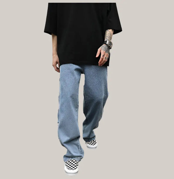 Straight loose jeans