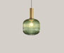 Retro Glass LED Chandelier, 20 cm Large dark green B