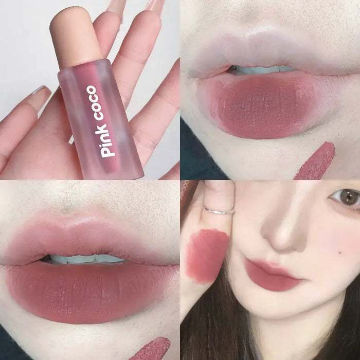 Student Lipstick Matte Lip Mud Lip Gloss 02 Taro Cameo Brown