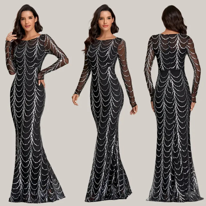 Sequins Women Maxi Dresses Figure1