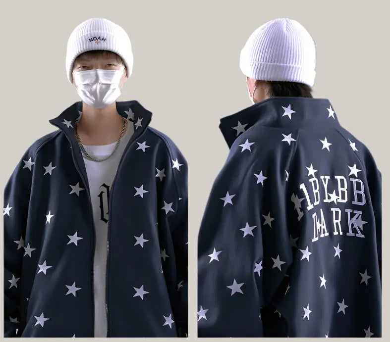 Autumn New Cardigans Star Hoodie Men