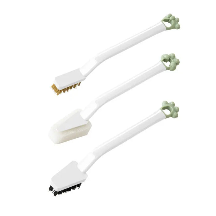 3-Pack Plastic Gas Stove and Sink Cleaning Brushes, 18 cm White