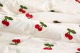 Blue Floral Embroidered Cotton Fabric, 150 × 50 cm Cherry
