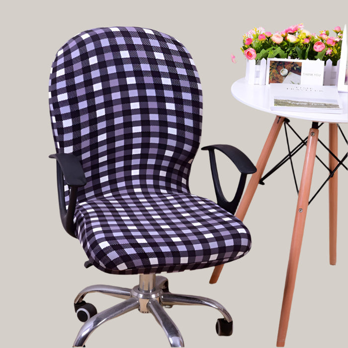 Protective Computer Chair Cover Elegant Plaid Default